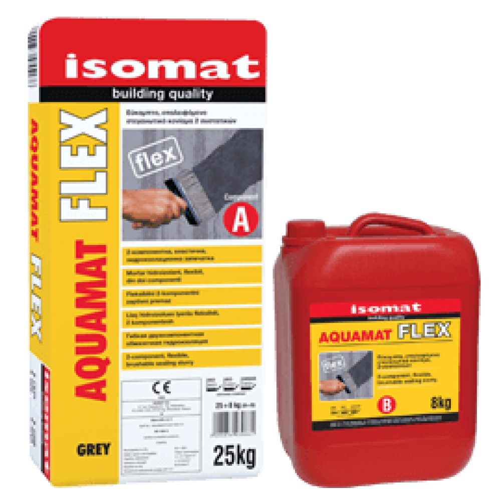 ISOMAT AQUAMAT FLEX grey (A+B) 33/1 Dvokomponentna hidroizolacija
