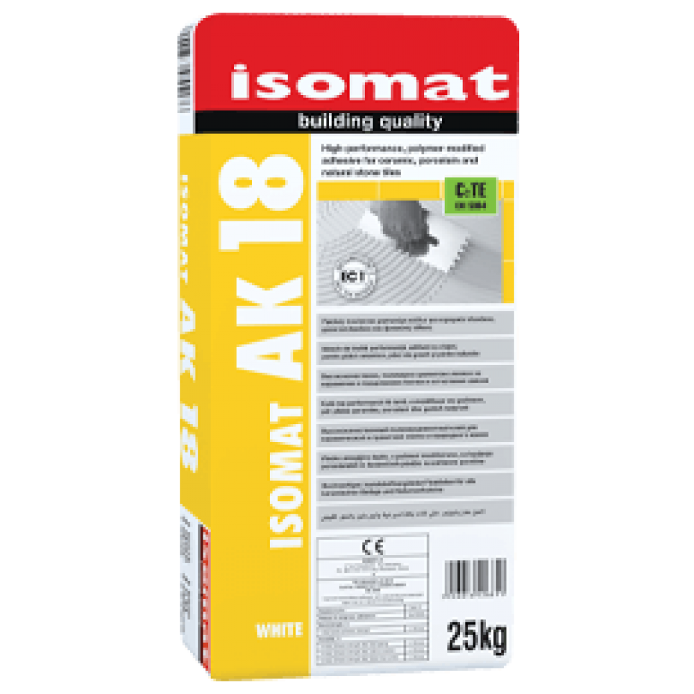 ISOMAT AK 18 grey 25 kg Visoko fleksibilno ljepilo za keramiku sa vlaknima