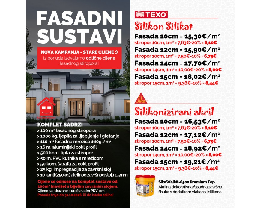 Fasadni sustavi SIKA i TEXO