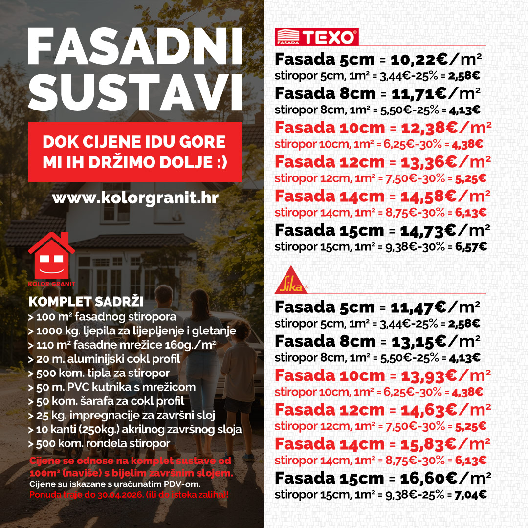 Fasadni sustavi TEXO i SIKA